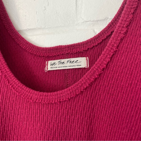 Free People We The Free Maroon Oversized Tank Top Women’s Size Medium - Picture 3 of 11